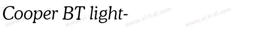 Cooper BT light字体转换